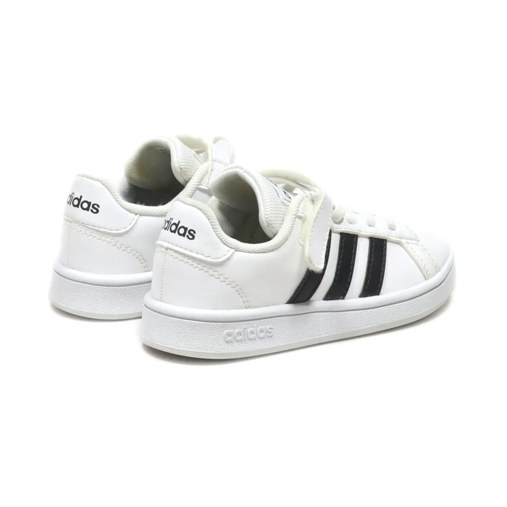 Adidas Court Lifestyle Tennis Lace-Up Sneakers Leather White Colour For Kids