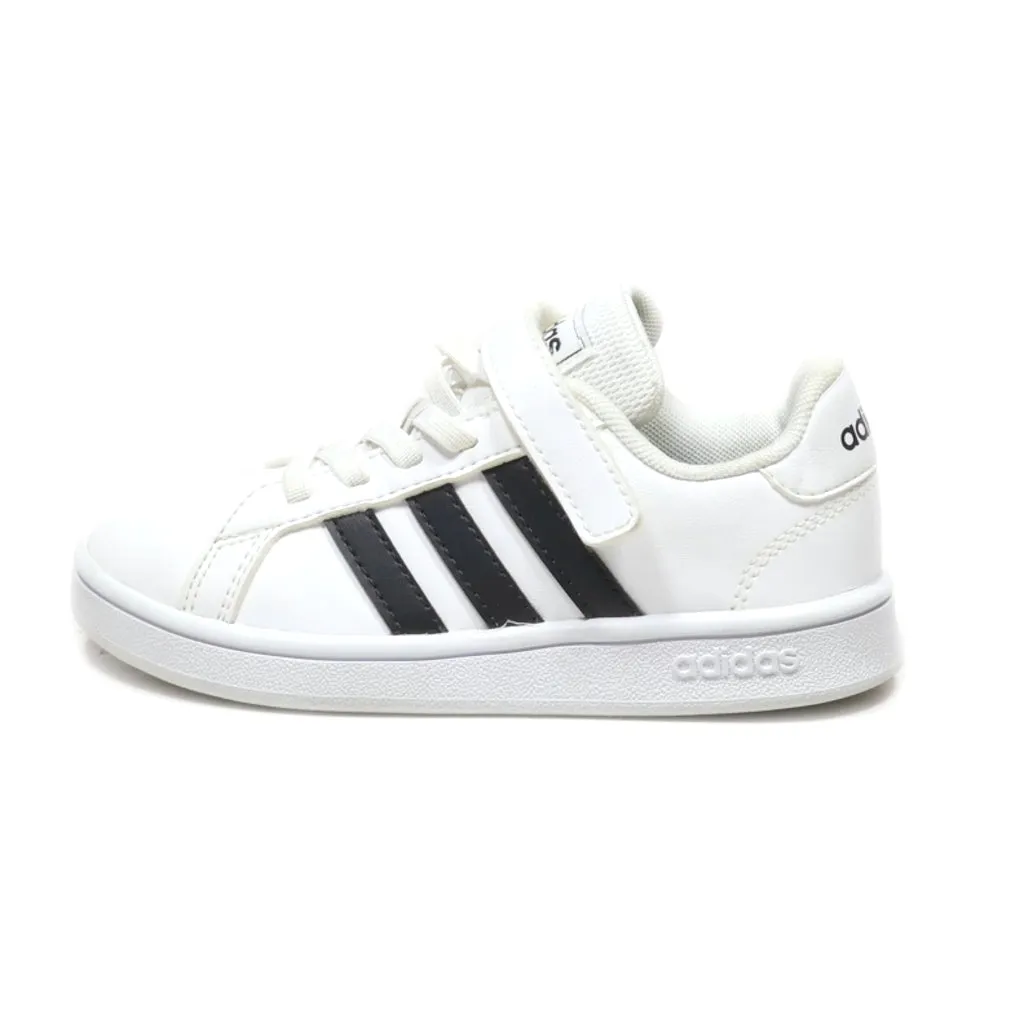 Adidas Court Lifestyle Tennis Lace-Up Sneakers Leather White Colour For Kids