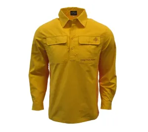 Adult Cotton Ringers Work Shirts - Bush Yellow