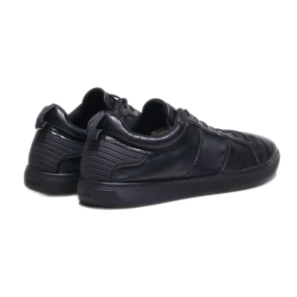 Aldo Low-Top Sneakers Leather Black Colour For Men