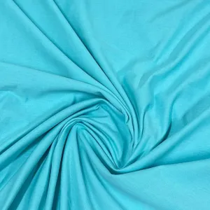 Aqua Cotton Jersey Fabric