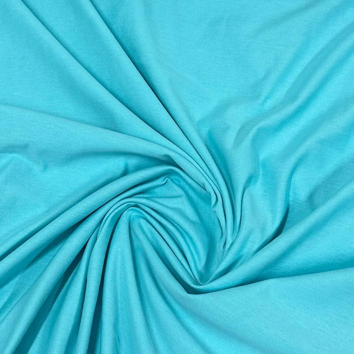 Aqua Cotton Jersey Fabric