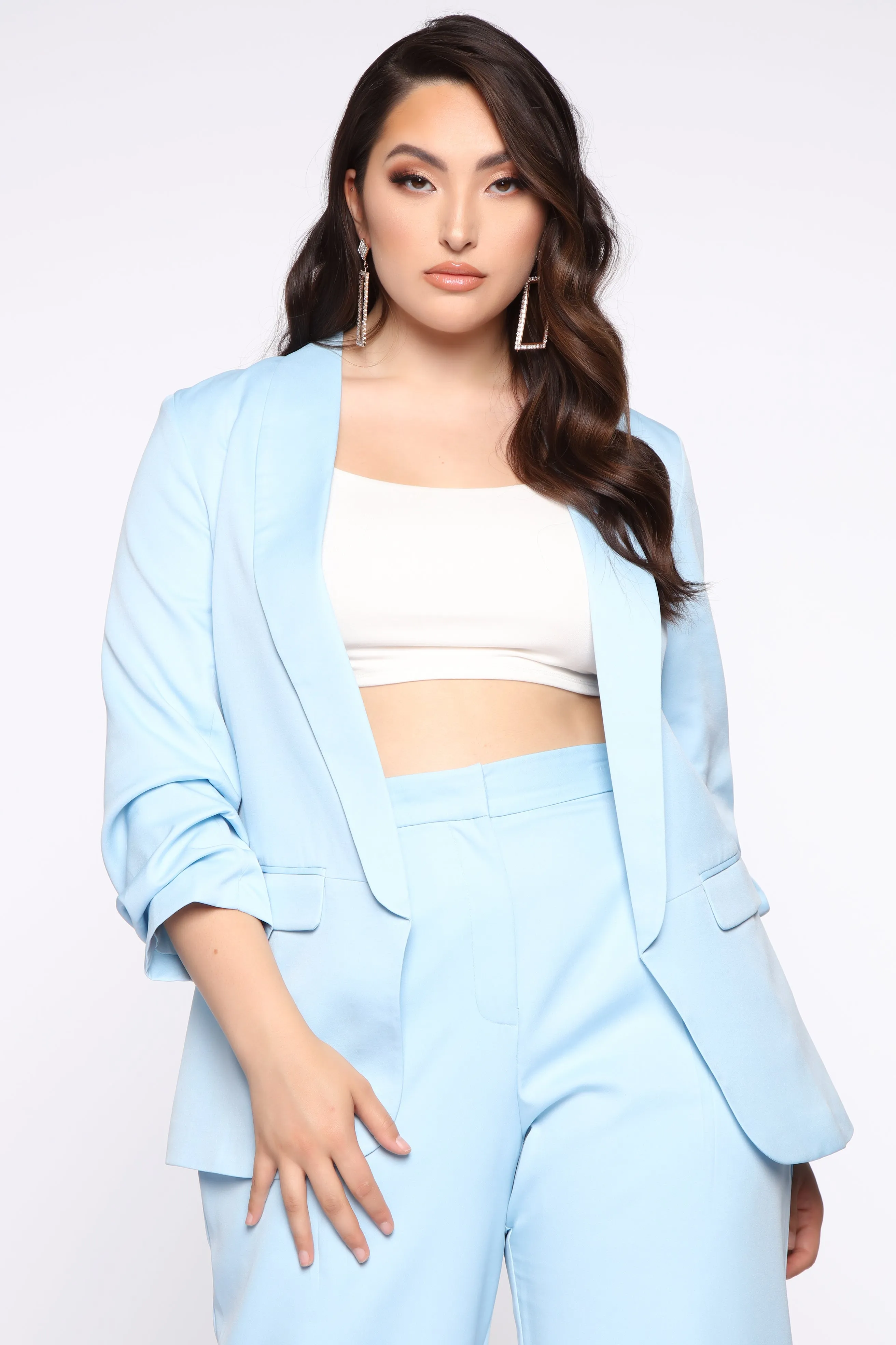 As Smart As I Look Blazer Set - Blue