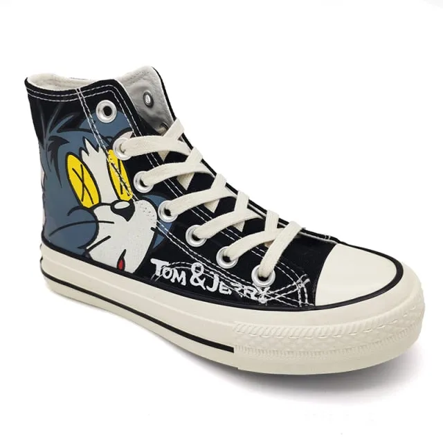 AshoreShop Womens Platform High Cartoon Printed Sneaker Shoes