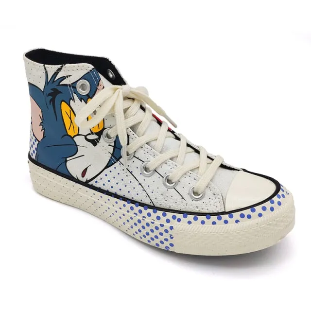 AshoreShop Womens Platform High Cartoon Printed Sneaker Shoes