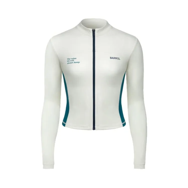 Barrel Women Vibe Crop Zip-Up Rashguard-IVORY