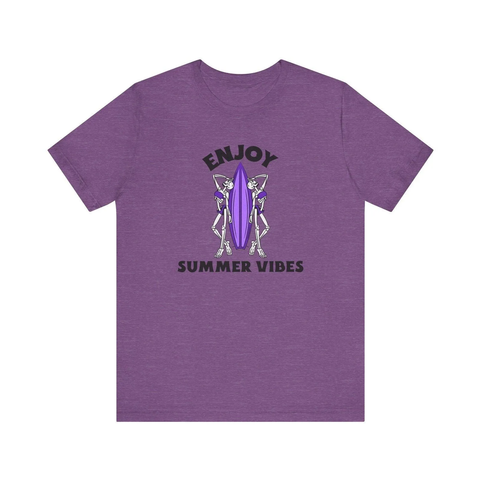 Beach Skeletal Surfer Sisters T Shirt