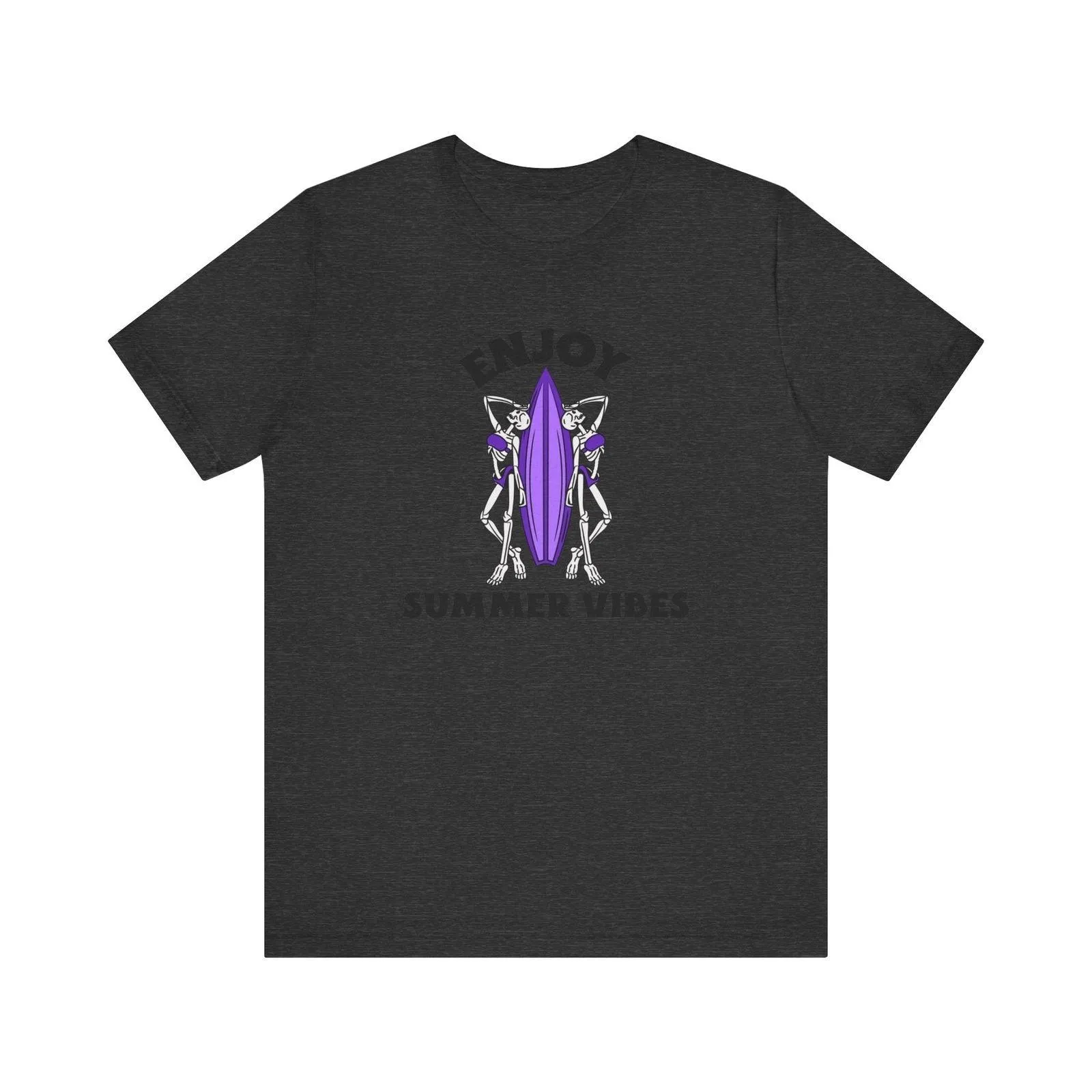 Beach Skeletal Surfer Sisters T Shirt