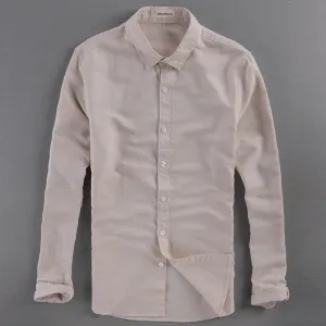 Breathable Linen Shirts Men Casual Shirt Men