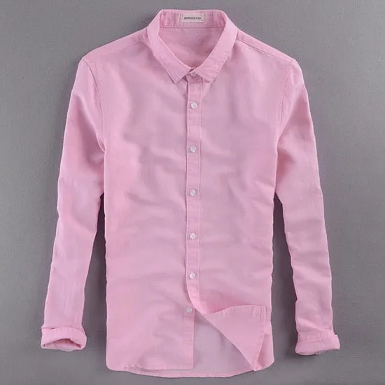 Breathable Linen Shirts Men Casual Shirt Men