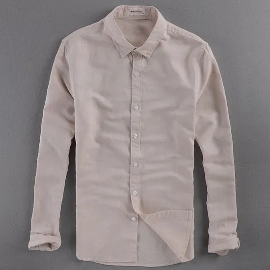 Breathable Linen Shirts Men Casual Shirt Men