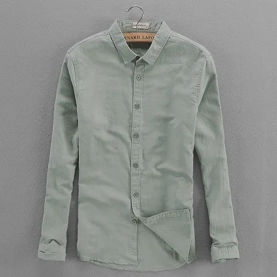 Breathable Linen Shirts Men Casual Shirt Men