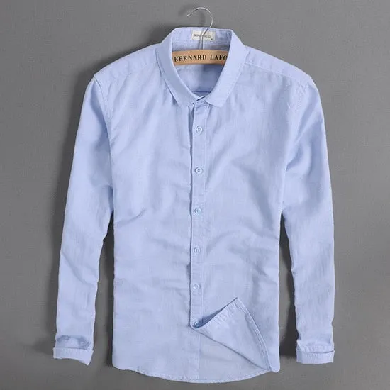 Breathable Linen Shirts Men Casual Shirt Men