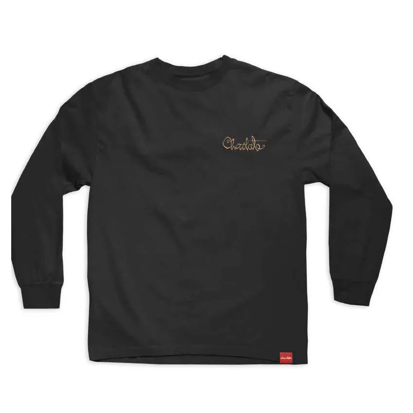 Chocolate '94 Script Long Sleeve Tee Black