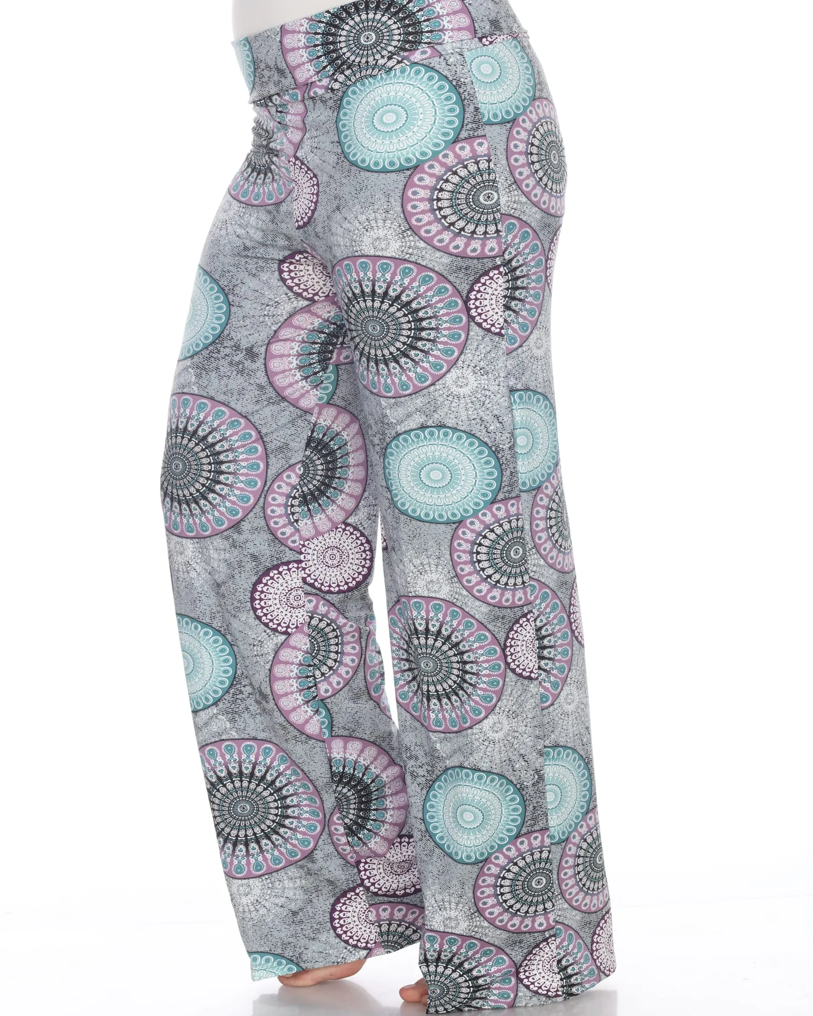 Circle Print Palazzo Pants | Mint Geo