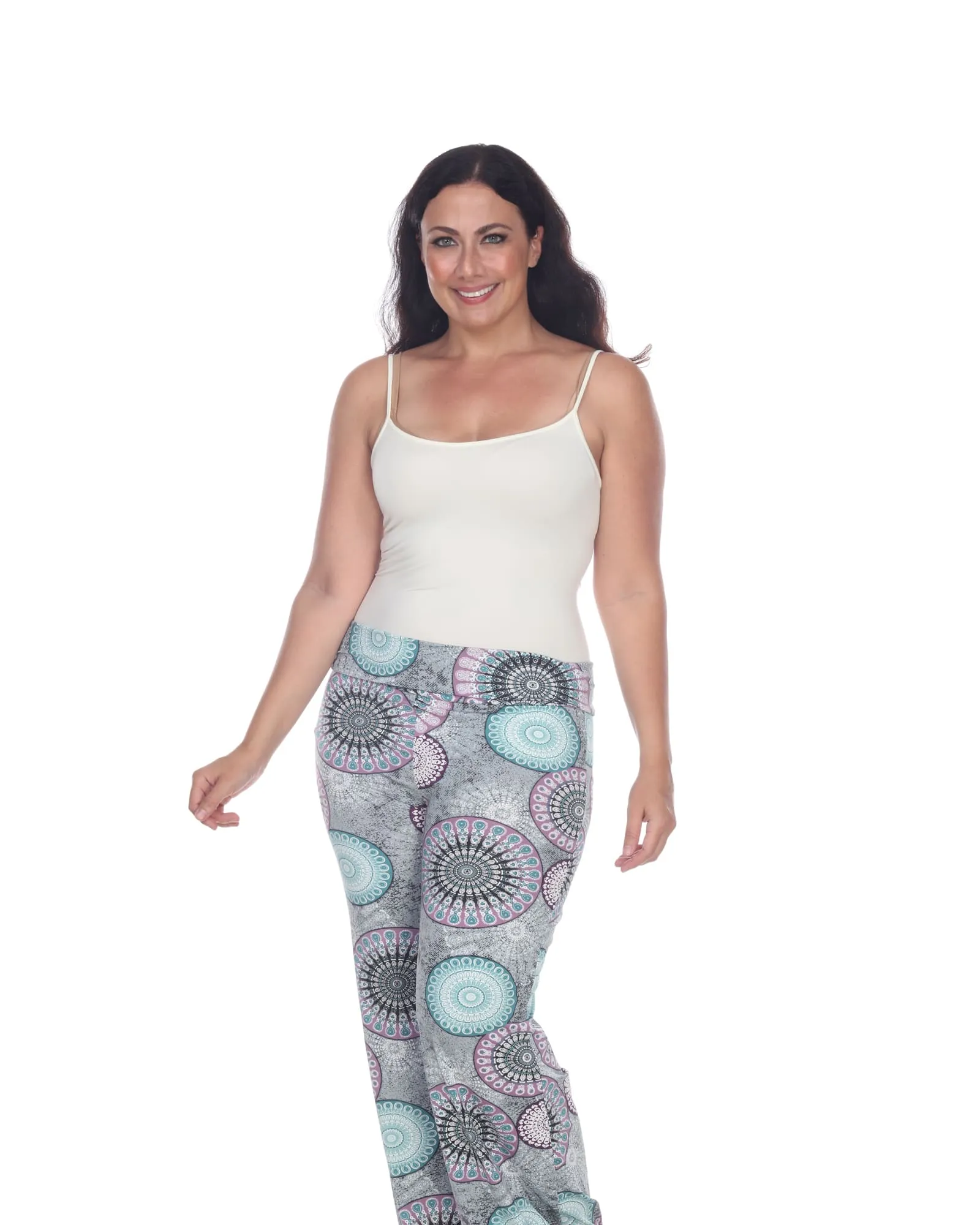 Circle Print Palazzo Pants | Mint Geo