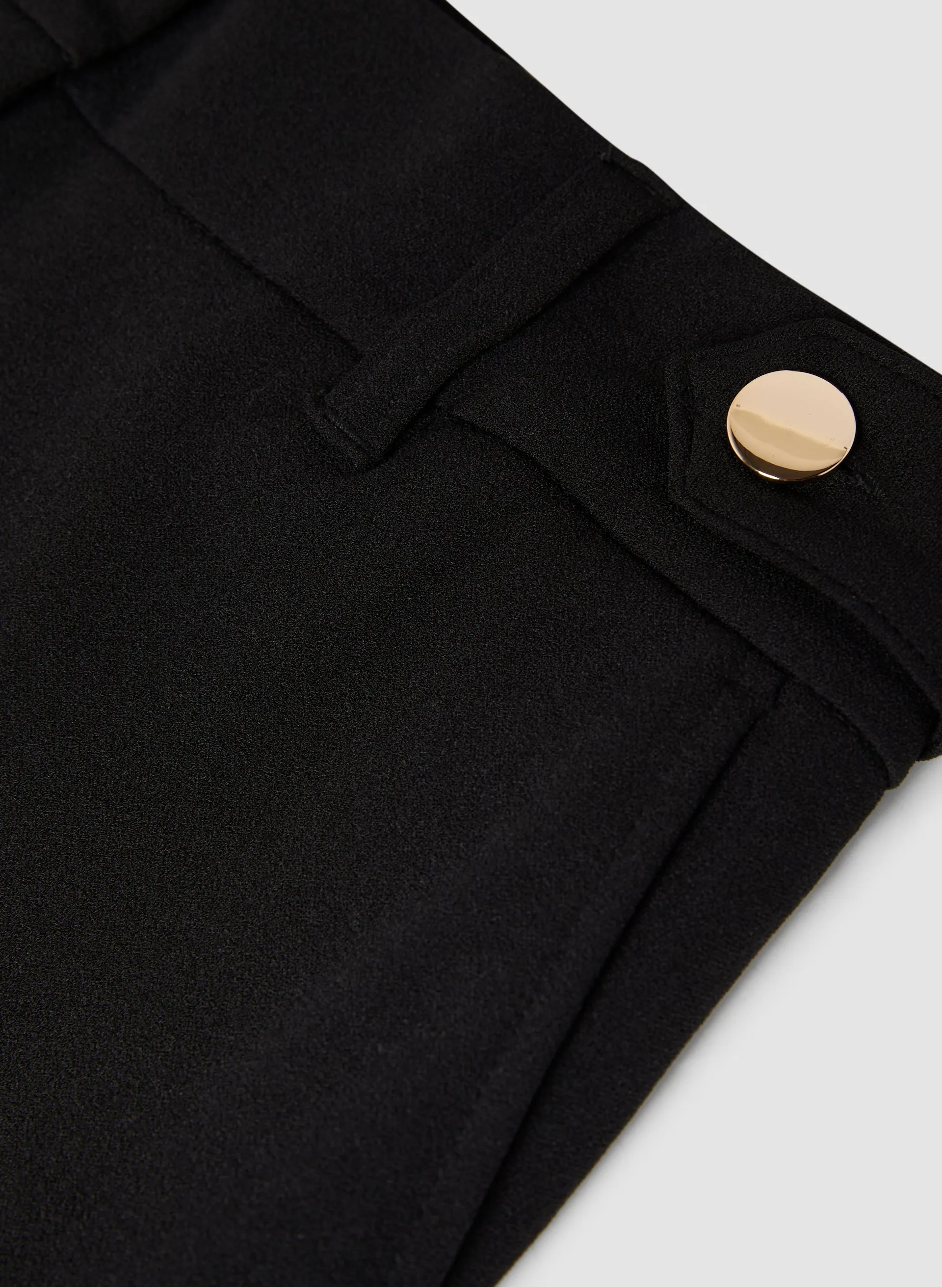 City Fit Button Detail Pants