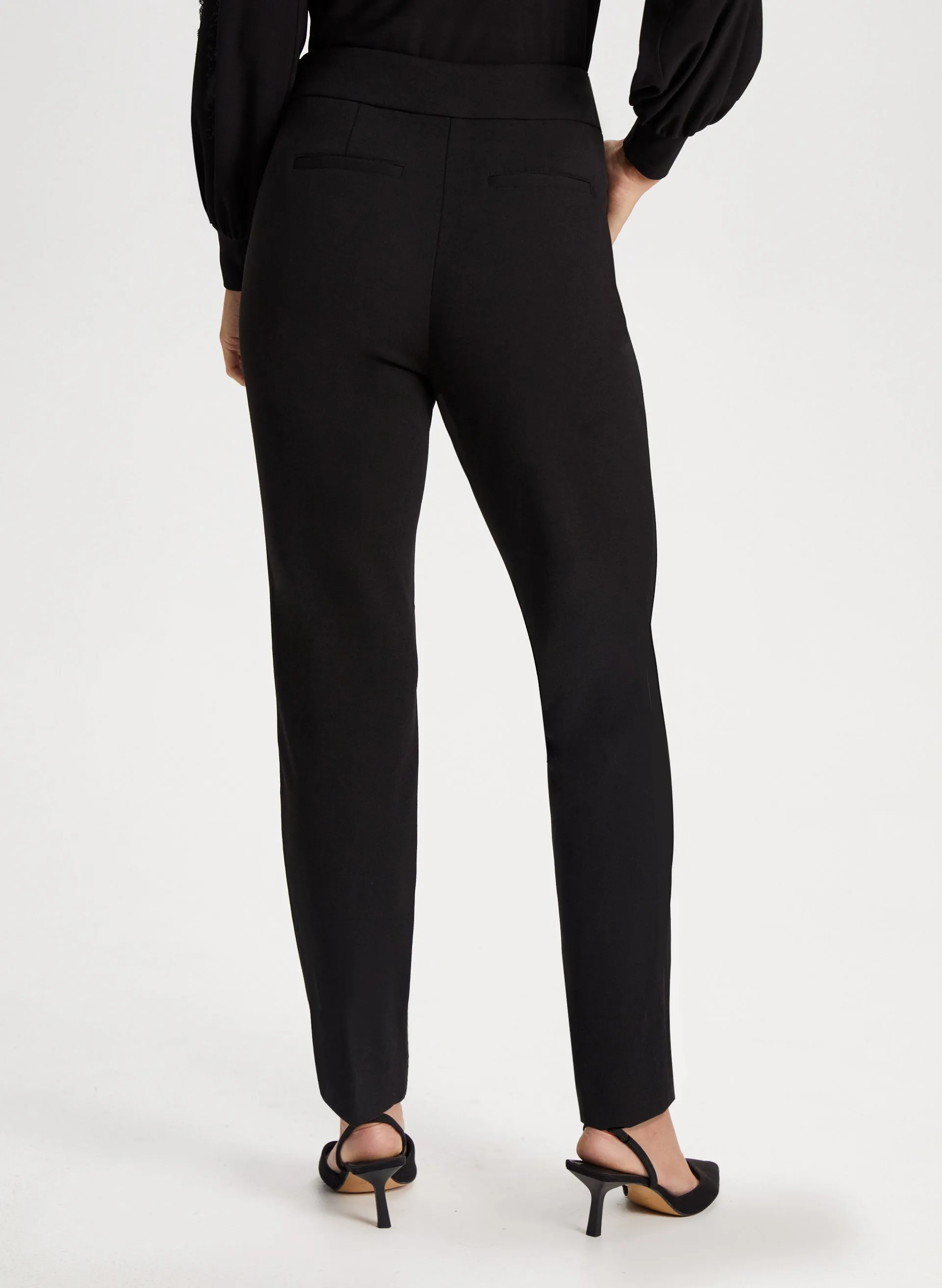 City Fit Button Detail Pants