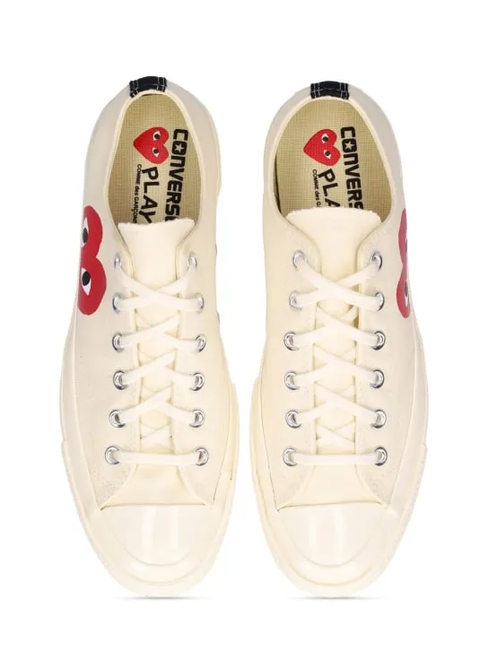 Comme des Garçons Play   20mm Play Converse cotton sneakers 