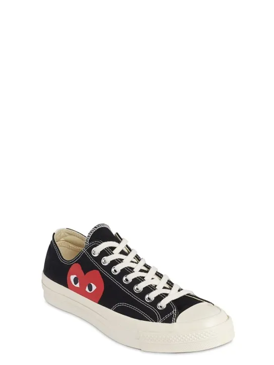 Comme des Garçons Play   20mm Play Converse cotton sneakers 