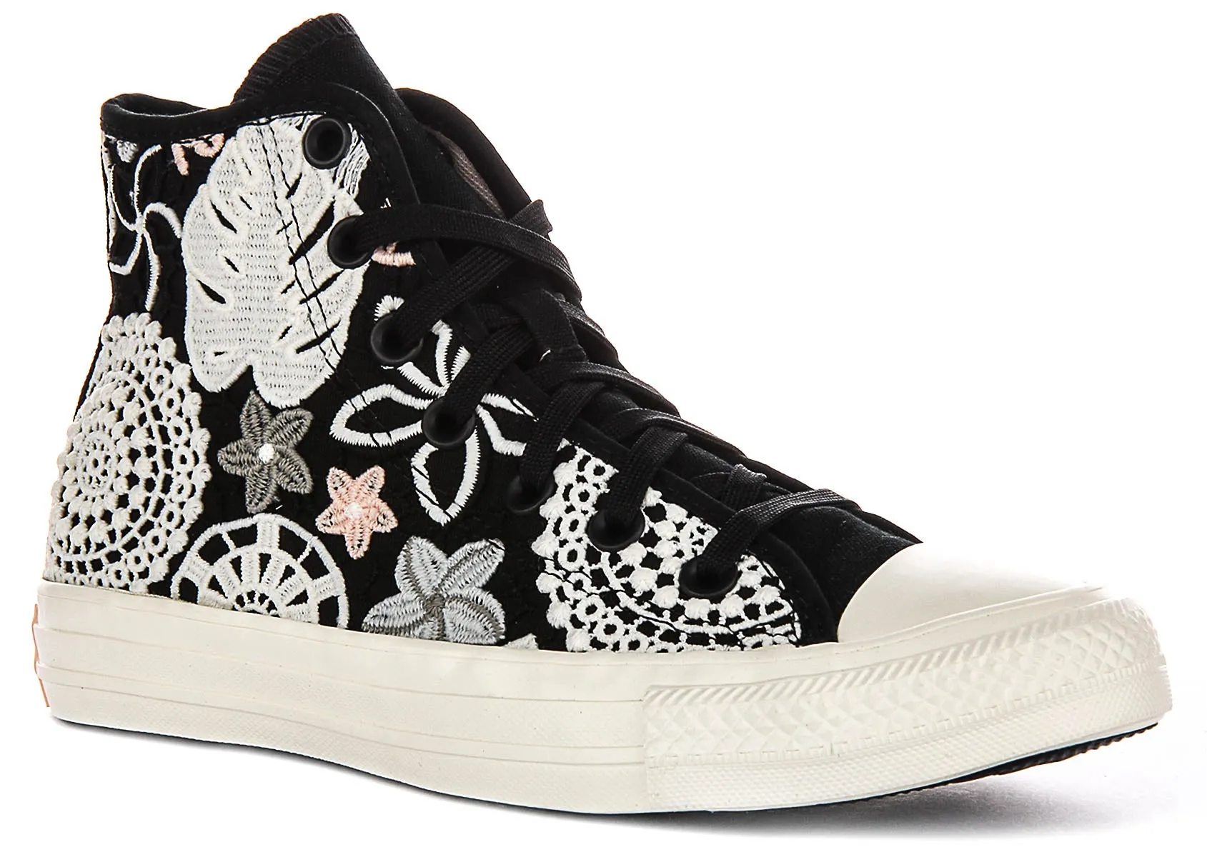 Converse A07536C Crochet Floral In Black For Women