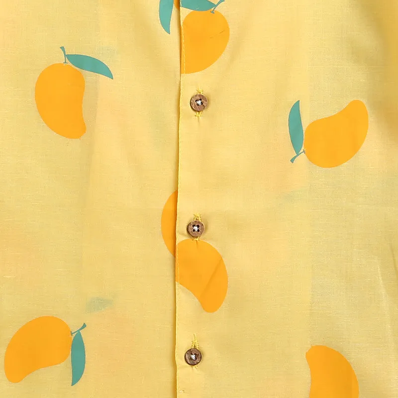 Cotton Shirts For Boys | Light Yellow