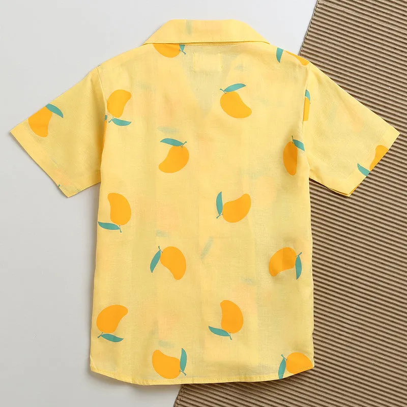 Cotton Shirts For Boys | Light Yellow