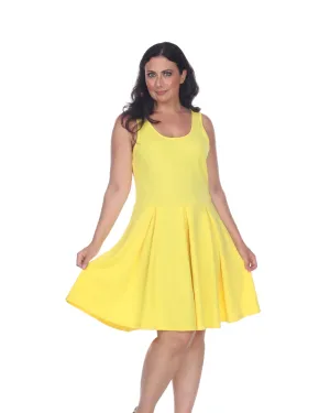 Crystal Fit and Flare Dress | Yellow