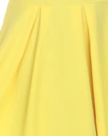 Crystal Fit and Flare Dress | Yellow