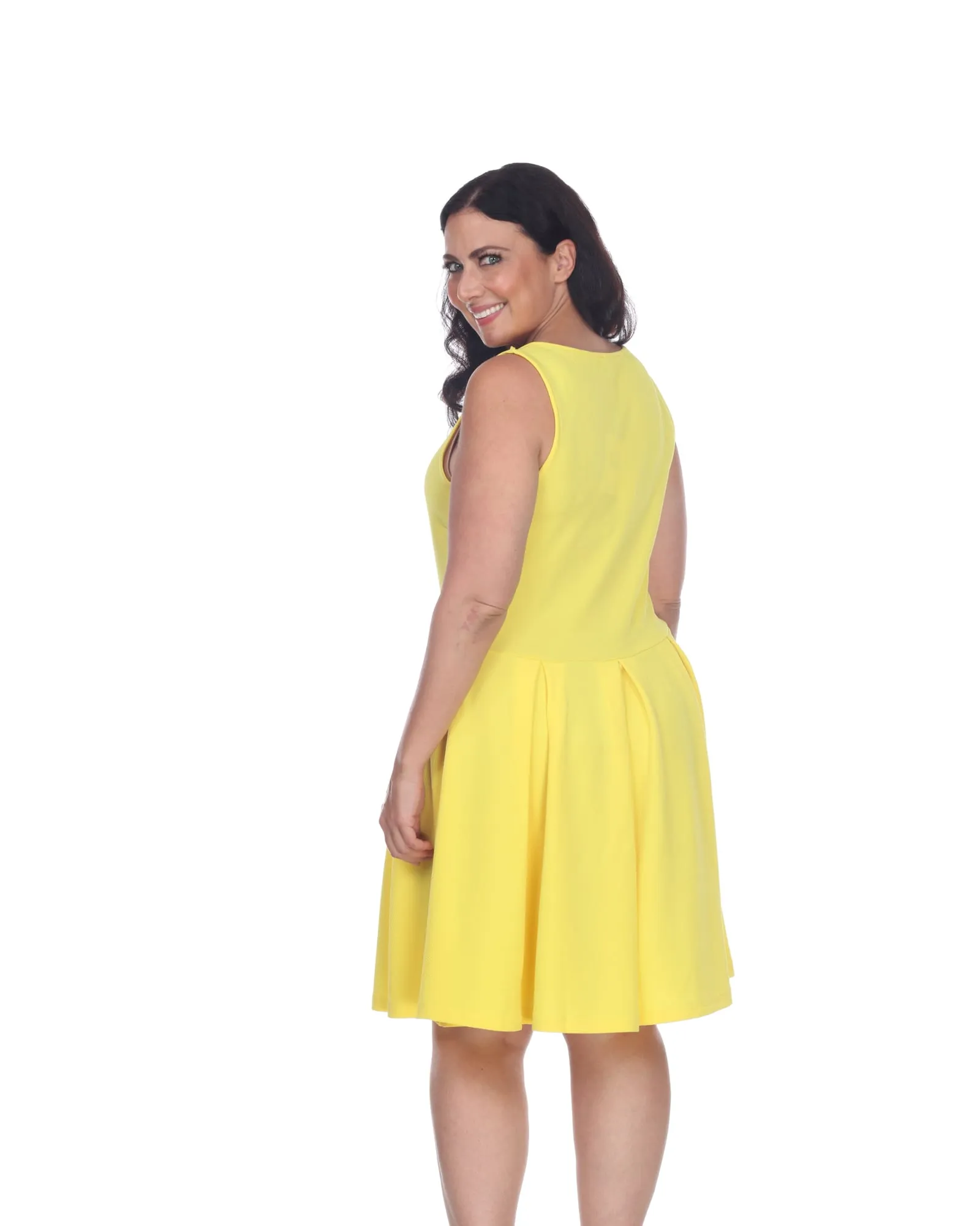 Crystal Fit and Flare Dress | Yellow