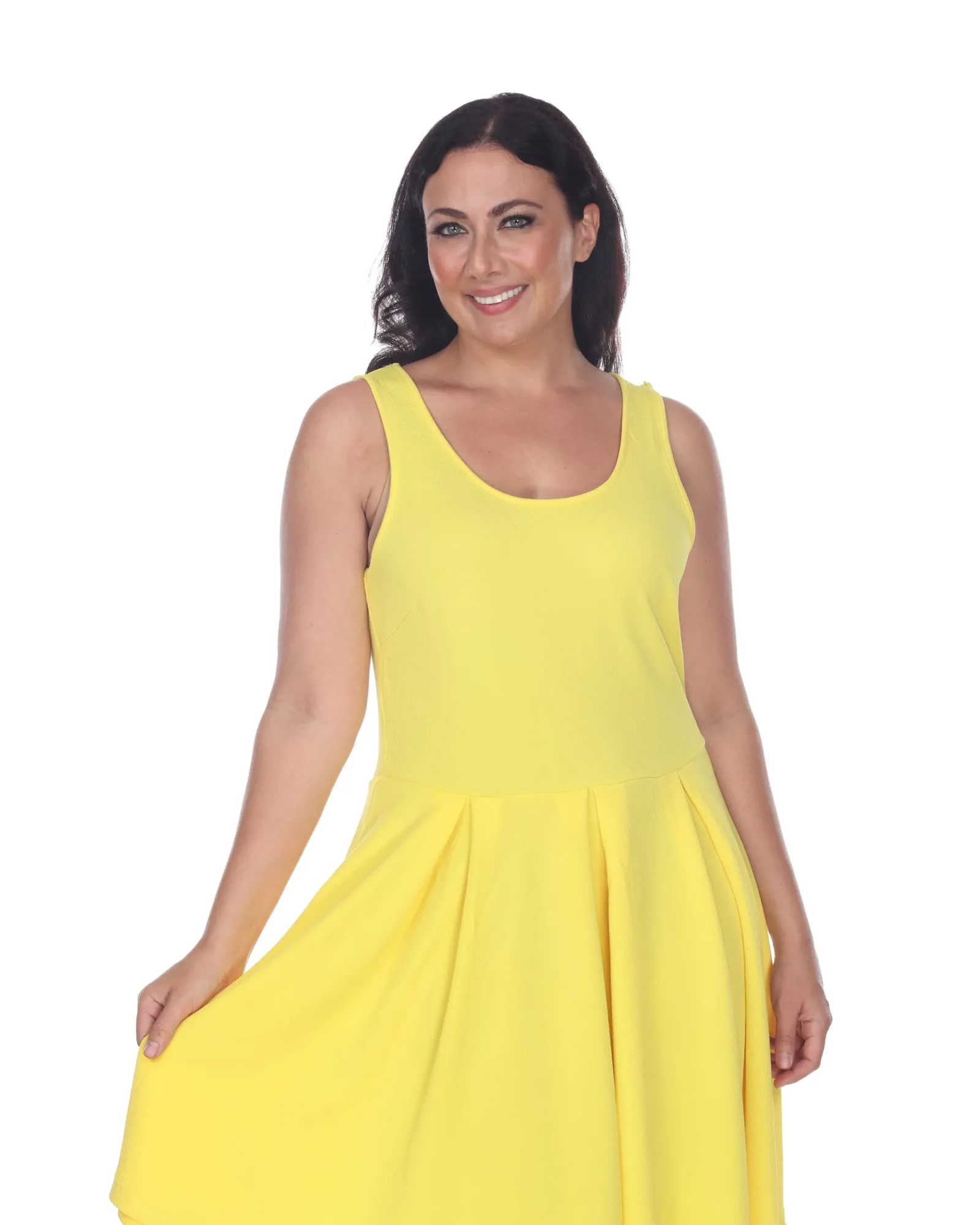 Crystal Fit and Flare Dress | Yellow