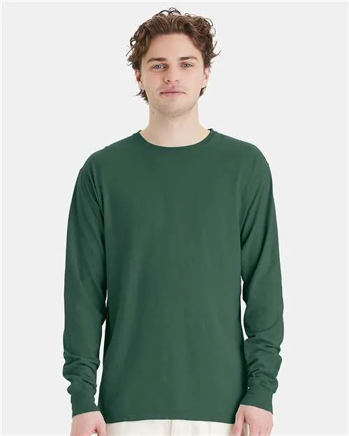 Custom Embroidered - ComfortWash by Hanes - Garment-Dyed Long Sleeve T-Shirt - Field Green - GDH200