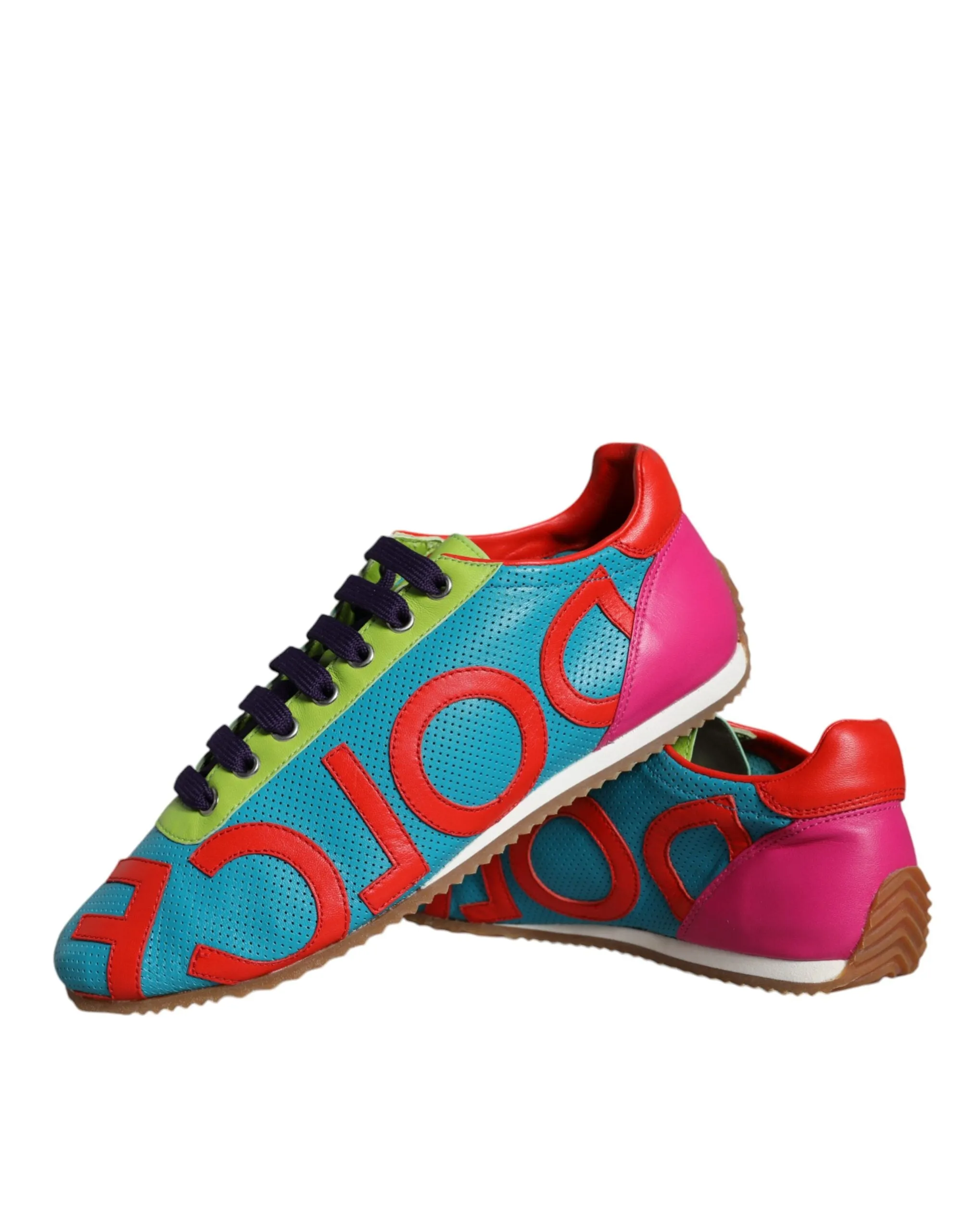 Dolce & Gabbana Vibrant Leather Logo Sneakers