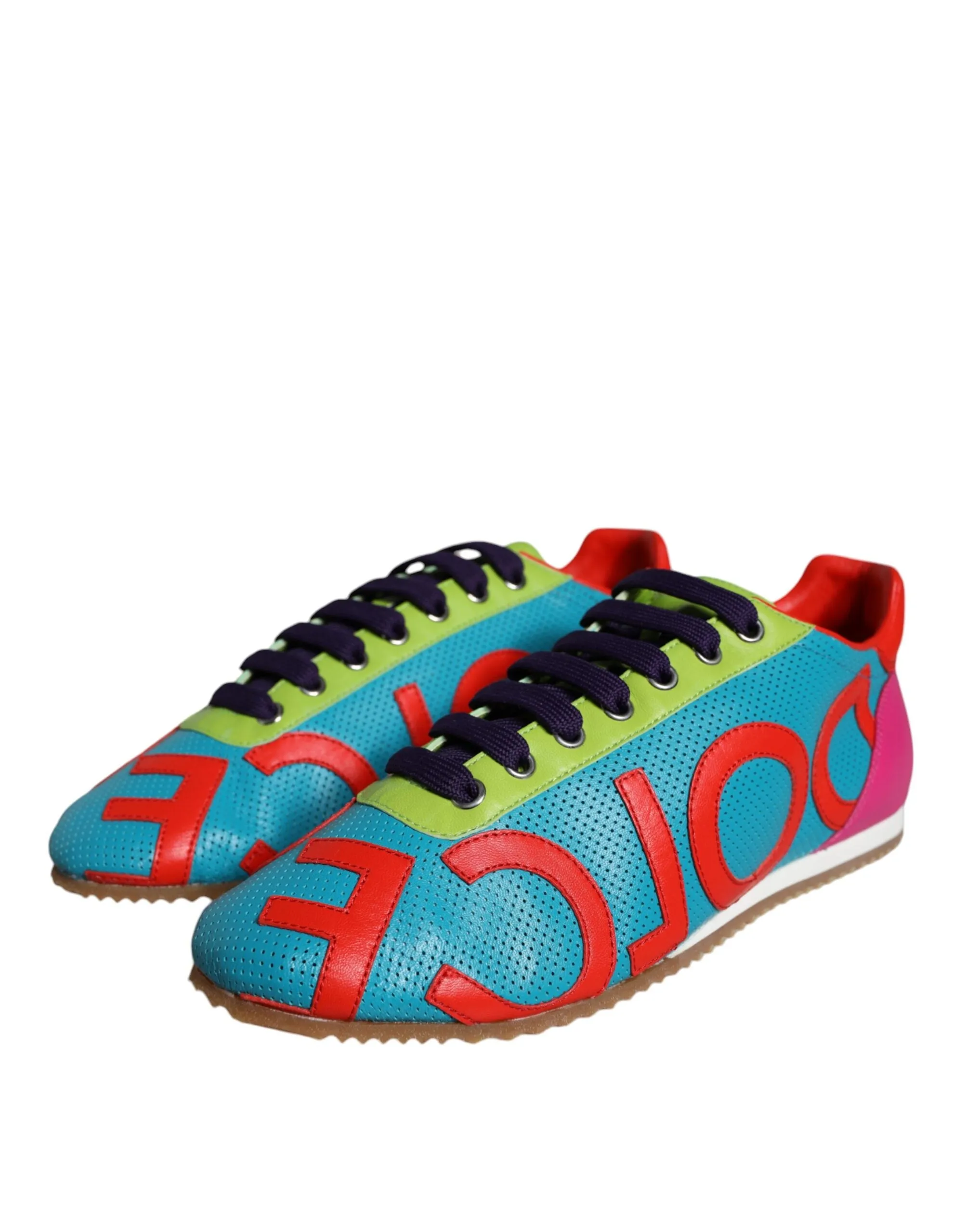 Dolce & Gabbana Vibrant Leather Logo Sneakers