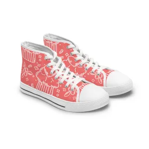 Doodle Pancake - Inovax Women's Hight Top Sneakers