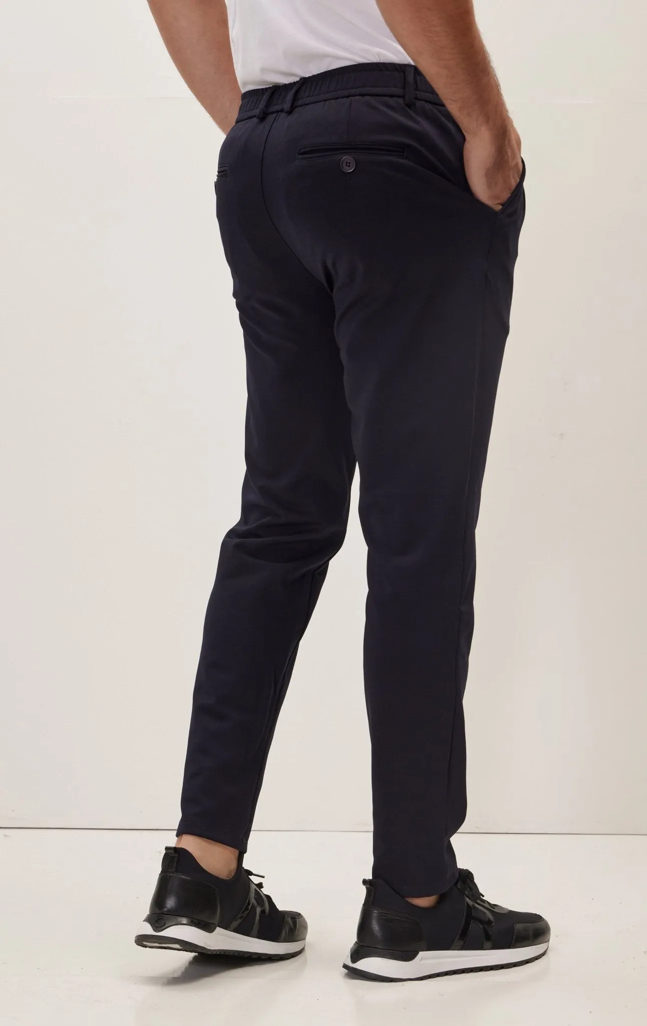 Fitted Casual Everyday Pants - Navy