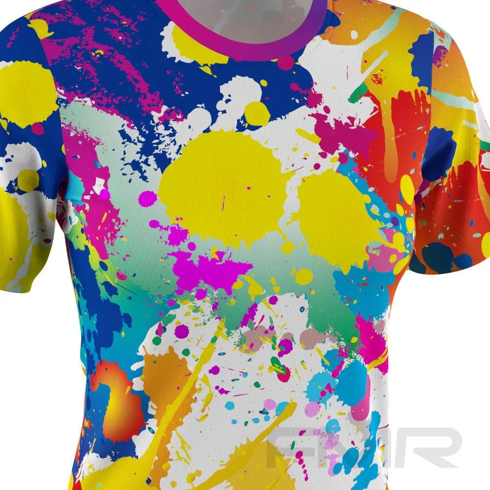 FMR Women's Color Spot Tie-dye Short Sleeve T-Shirt