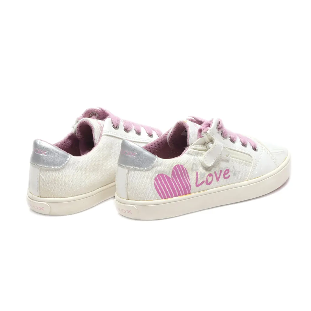 Geox Sneakers Canvas White Colour For Kids