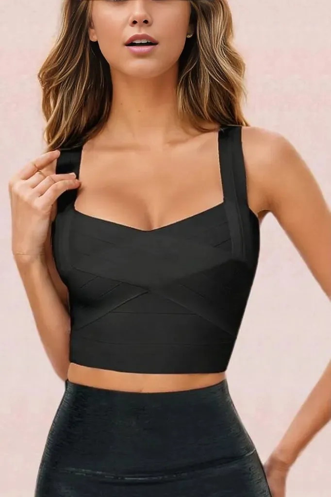 Jay Bandage Crop Top - Classic Black