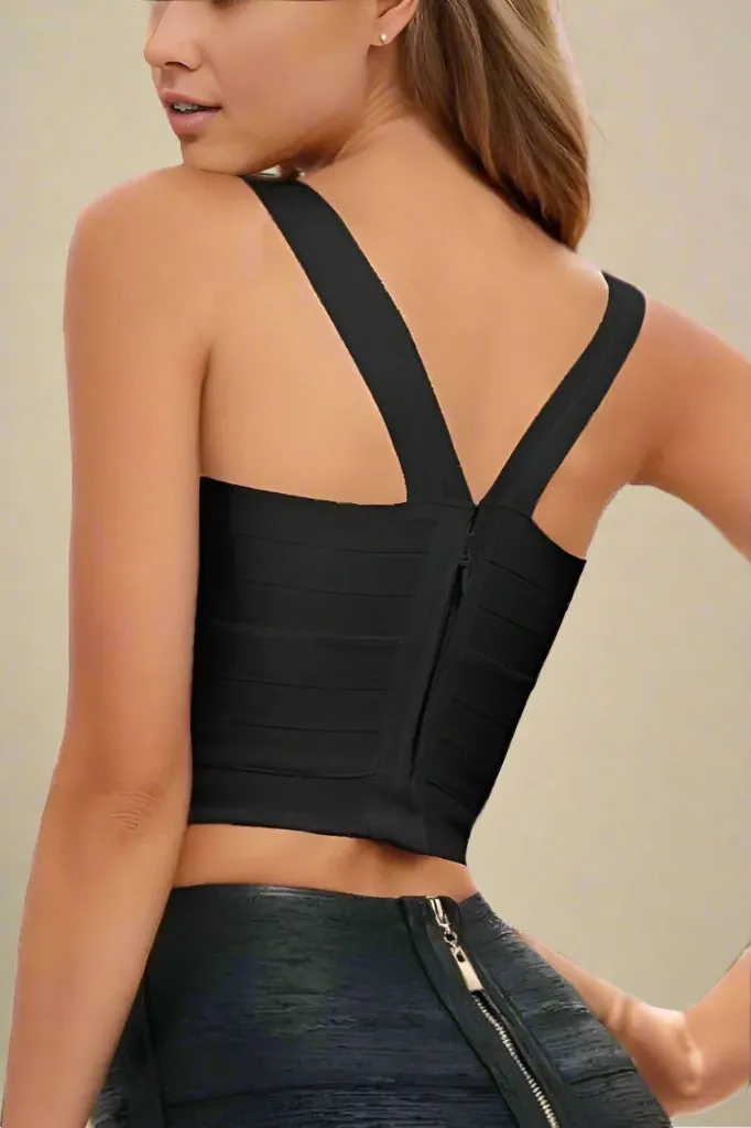 Jay Bandage Crop Top - Classic Black