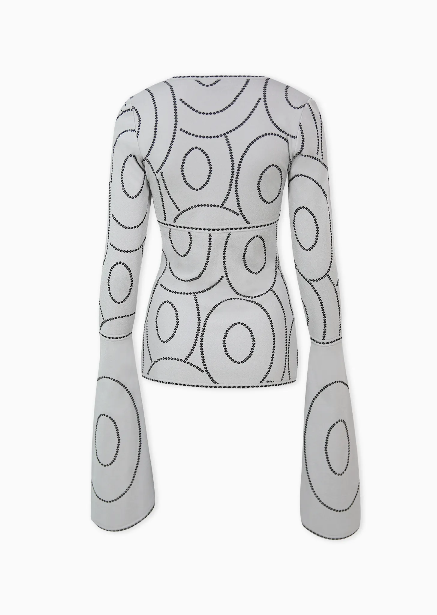 Kaya – Fan Sleeve Top with Concentric Circle Design