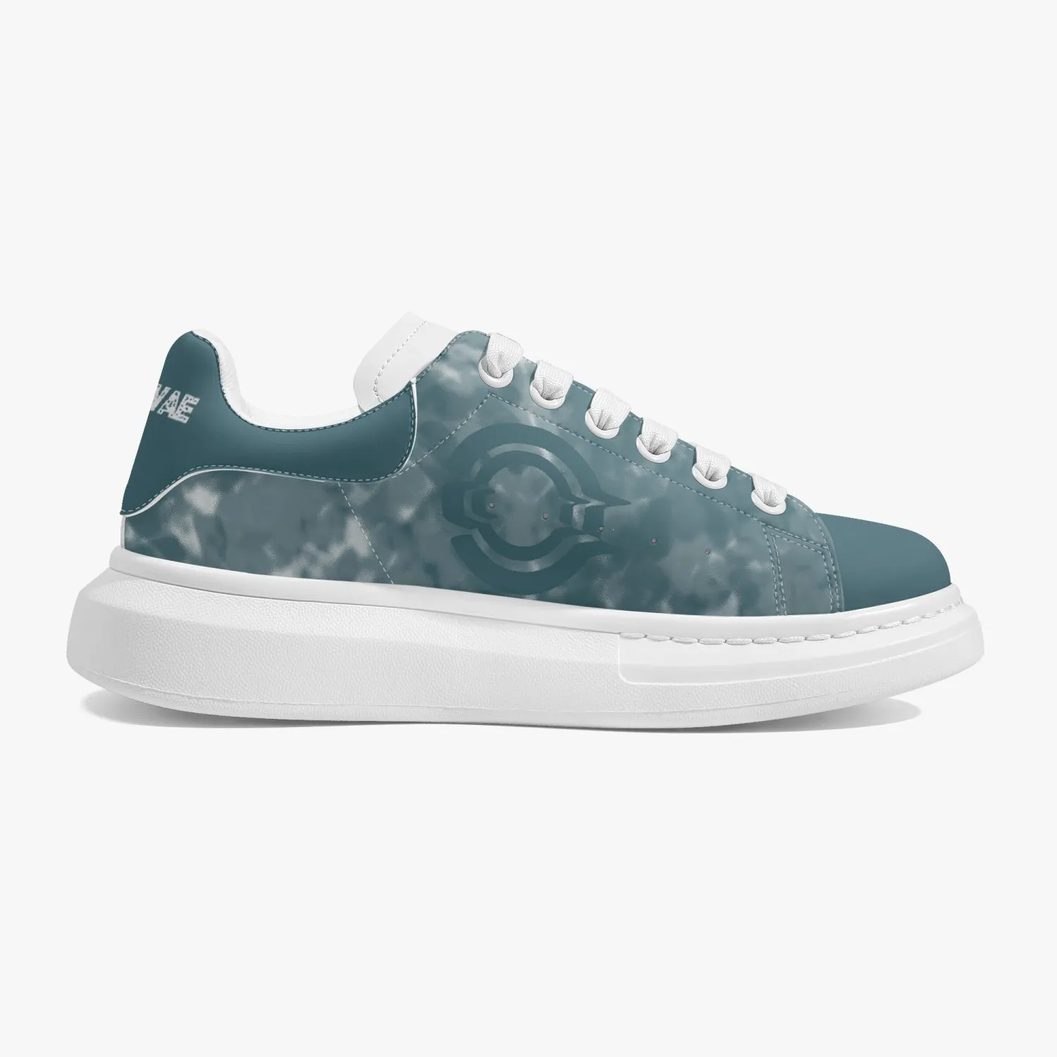 Lifestyle Low-Top Leather Sneakers Blue Earth