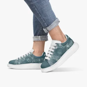 Lifestyle Low-Top Leather Sneakers Blue Earth