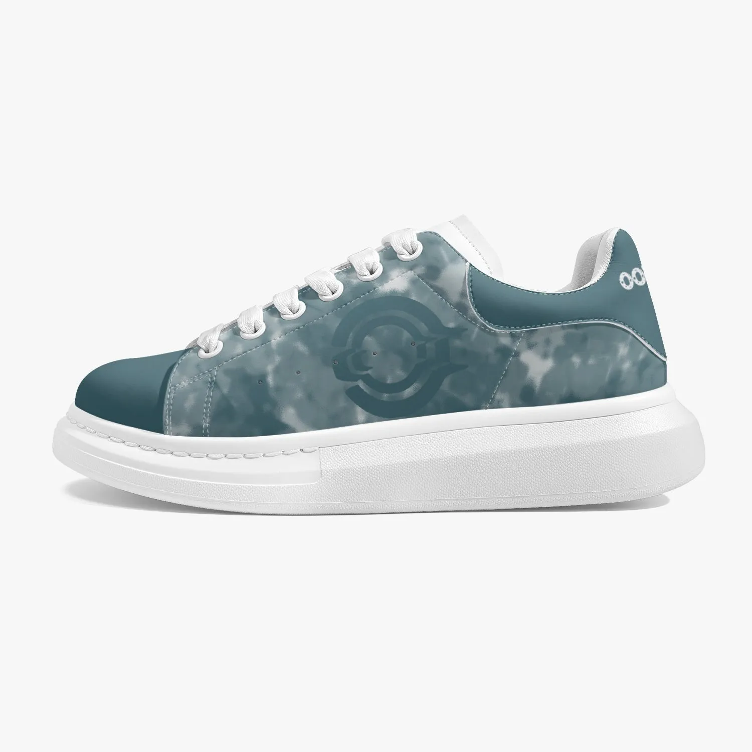 Lifestyle Low-Top Leather Sneakers Blue Earth