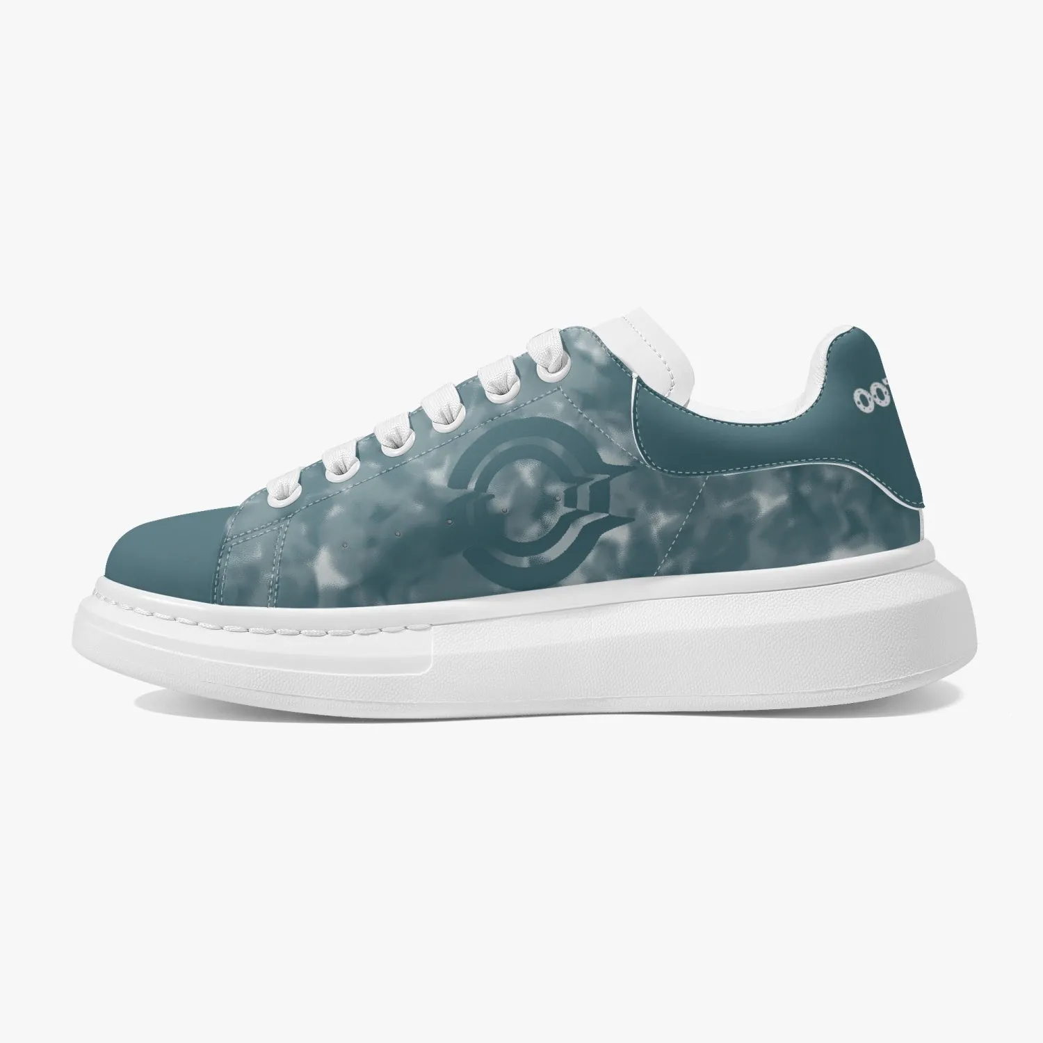 Lifestyle Low-Top Leather Sneakers Blue Earth