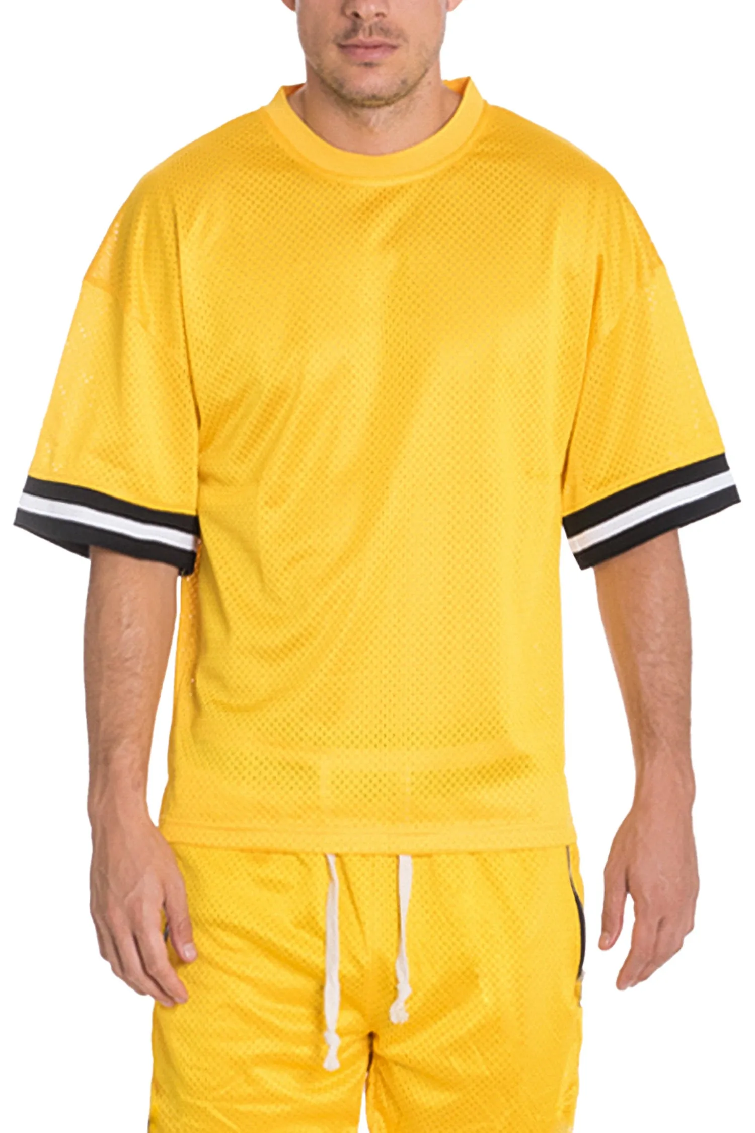 Men's Full Mesh Sleeve Tape Jersey T-Shirts