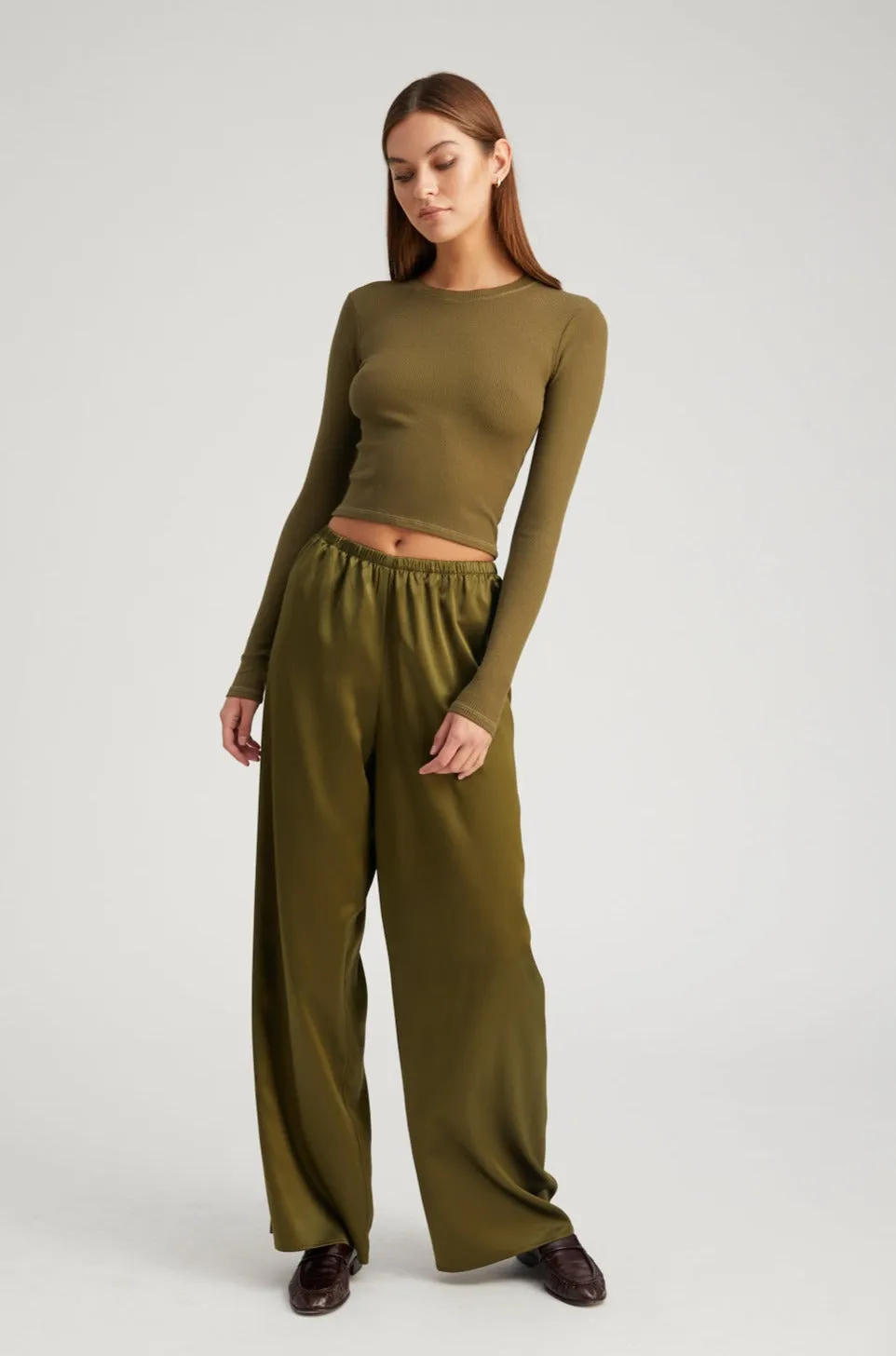 Moss Silk Easy Pants