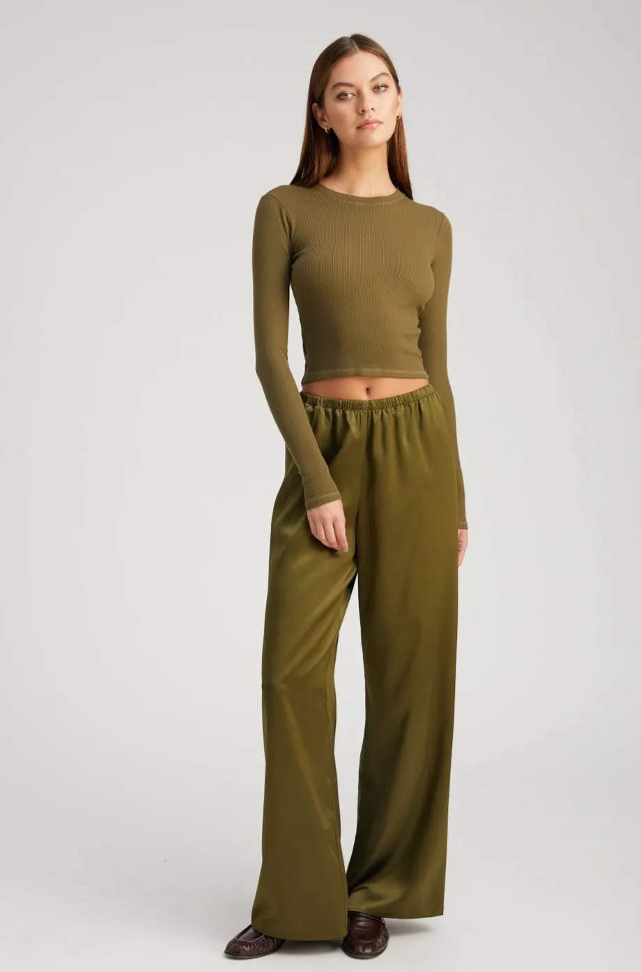 Moss Silk Easy Pants