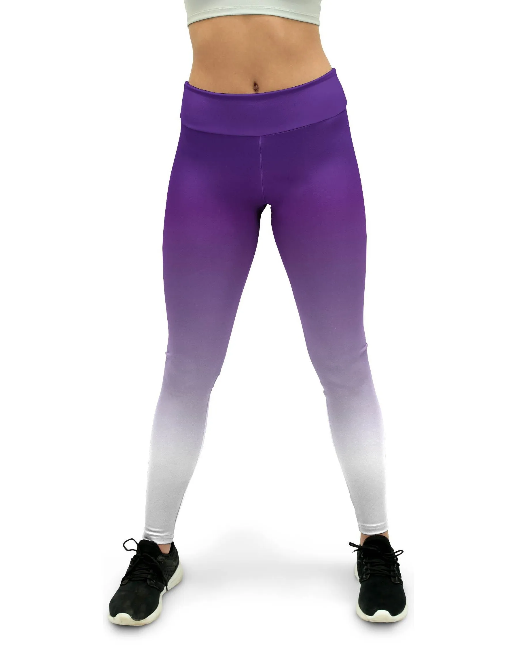 Ombre Purple to White Yoga Pants