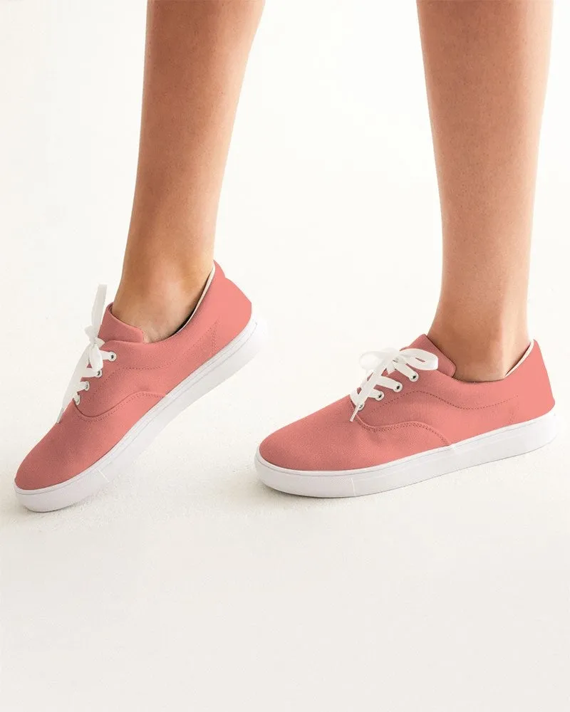 Pastel Pink Red Women's Canvas Sneakers | Women's | Bright Pastel Pink Red | C0M60Y45K0